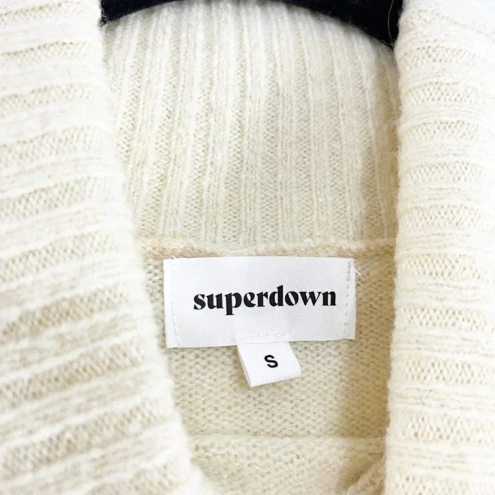 Superdown - Revolve Cream Long Sleeve Turtleneck Dress NWT Women's Size Small - Picture 5 of 8